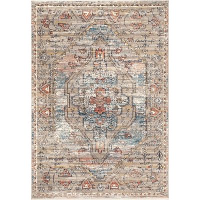 nuLOOM Marley Traditional Medallion Fringe Area Rug