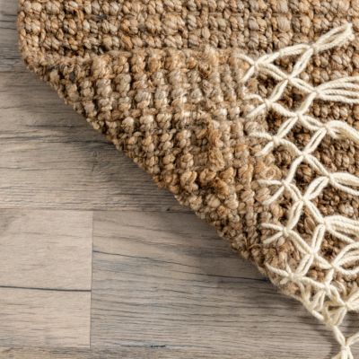 Image showing  Raleigh Farmhouse Jute Tasseled Area Rug