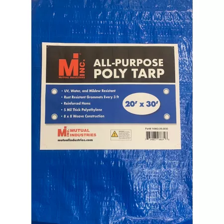 Mutual Industries 20 ft x 30 ft All Purpose Polyethylene Tarp Tarps