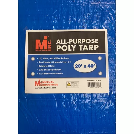 Mutual Industries 20' x 40' All Purpose Polyethylene Tarp Tarps