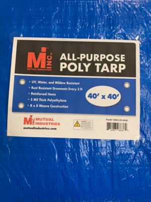 Mutual Industries All-Purpose Poly Tarp 40 ft. x 40 ft.