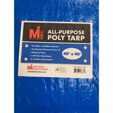 Mutual Industries 40 ft x 40 ft All Purpose Polyethylene Tarp Tarps