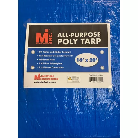 Mutual Industries 16' x 20' All Purpose Polyethylene Tarp Tarps