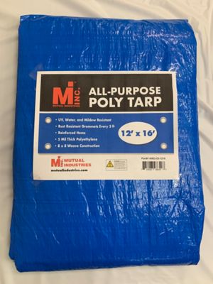 Mutual Industries All-Purpose Poly Tarp 12 ft. x 16 ft. 2 pk.