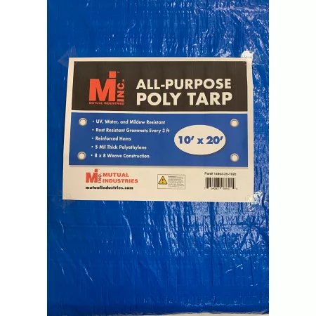 Mutual Industries 10' x 20' All Purpose Polyethylene Tarp Tarps