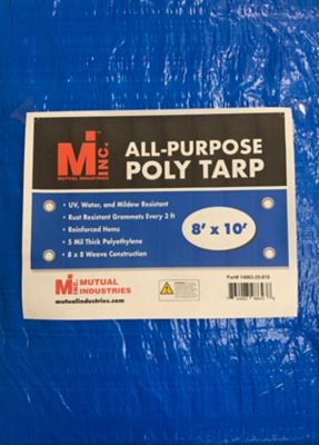 Mutual Industries All-Purpose Poly Tarp 8 ft. x 10 ft., 4 pk.