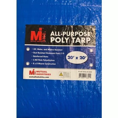 Mutual Industries 20' x 20' All Purpose Polyethylene Tarp Tarps