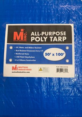 Mutual Industries All-Purpose Poly Tarp 50 ft. x 100 ft.