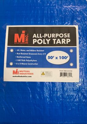 Mutual Industries 50 ft. x 100 ft. All-Purpose Poly Tarp