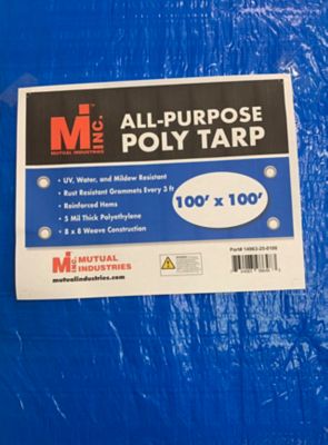 Mutual Industries All-Purpose Poly Tarp 100 ft. x 100 ft.