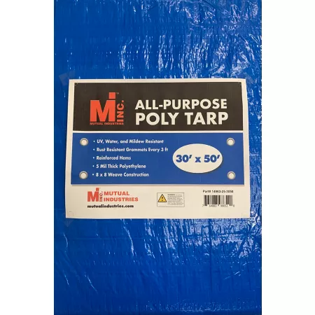 Mutual Industries 30 ft x 50 ft All Purpose Polyethylene Tarp Tarps