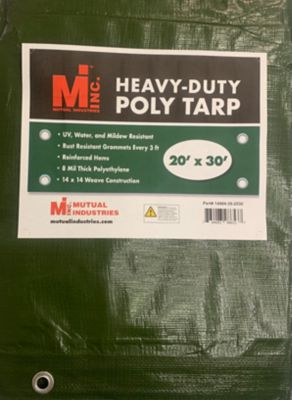 Mutual Industries 20 ft. x 30 ft. Heavy-Duty Poly Tarp