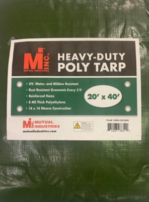 Mutual Industries Heavy-Duty Poly Tarp 20 ft. x 40 ft.