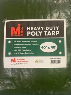 Mutual Industries Heavy-Duty Poly Tarp 40 ft. x 40 ft.
