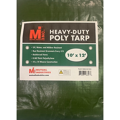 Mutual Industries Heavy-Duty Poly Tarp 10 ft. x 12 ft., 2 pk