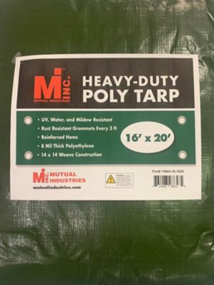 Mutual Industries Heavy-Duty Poly Tarp 16 ft. x 20 ft.