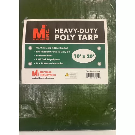 Mutual Industries 10' x 20' Heavy Duty Poly Tarp Tarps