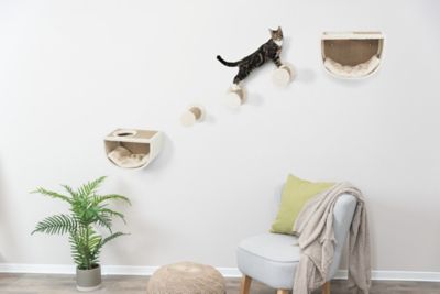 Image showing  Eden Wall Mount Cat Tree Set, 2 Condos with 3 Steps, Cat Furniture, Scratching Post