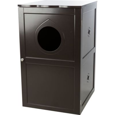 Image showing 10 th TRIXIE 2-Story Cat Litter Box Enclosure, Hide Litter Box, Indoor Cat Furniture, Pet Home Side Table, Brown