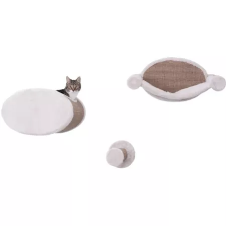 TRIXIE Liam 3 Piece Wall Living Room Set Hammock Cave and Step Cat Window Perches & Wall Shelves