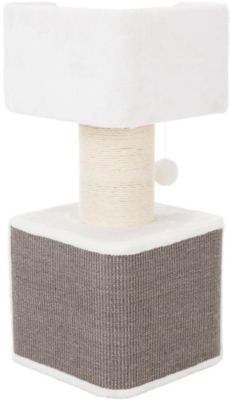 Image showing  33.9 in. Ava XXL Cat Tree, Thick Scratching Post, Cat Condo, Cozy Platform with Cushion, Dangling Cat Toy, Gray
