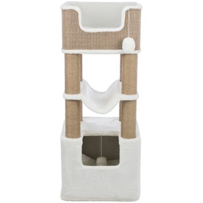 Image showing  Lucano XXL Jute & Plush 3-Level 43.3 in. Cat Tree, Scratching Posts and Condo, Brown