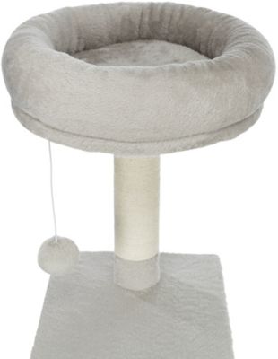 Image showing  64.75 in. Seli Plush 4-Level 59 in. Cat Tree with Sisal Scratching Posts, Condo & Cat Toy