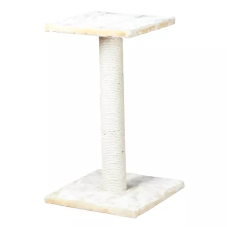 TRIXIE Espejo 27" Cat Scratching Post with Plush Platform Sisal Cat Scratching Post Beige Cat Scratchers