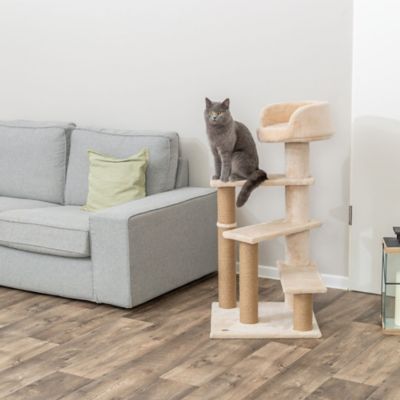 Image showing  Tulia Senior Plush & Sisal 4-Level 40.2 in. Cat Tree, Scratching Posts & Bed