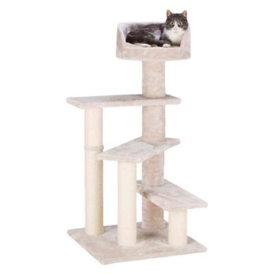 Image showing 5 th TRIXIE Tulia Senior Plush & Sisal 4-Level 40.2 in. Cat Tree, Scratching Posts & Bed