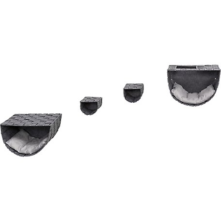 TRIXIE Frehi Wall Mount Cat Tree Set, 2 Condos and 2 Steps, Cat Furniture