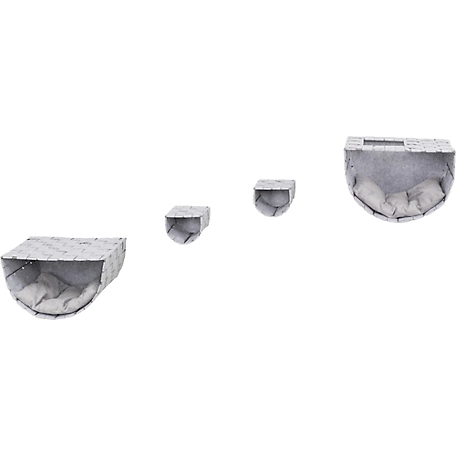 TRIXIE Frehi Wall Mount Cat Tree Set, 2 Condos and 2 Steps, Cat Furniture
