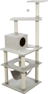 TRIXIE 63.5 in. Abby Plush 4-Level Cat Tree with Sisal Scratching Posts Condo & Cat Toy