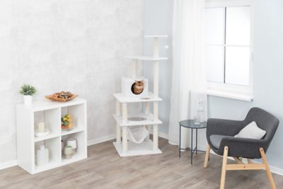 Image showing  Abby Plush 4-Level 63.5 in. Cat Tree with Sisal Scratching Posts Condo & Cat Toy