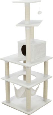 Image showing  Abby Plush 4-Level 63.5 in. Cat Tree with Sisal Scratching Posts Condo & Cat Toy