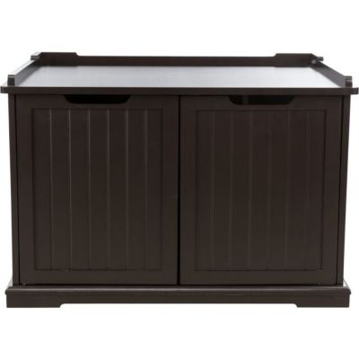 Image showing  Furniture-Style Hidden Cat Litter Box Enclosure and Pet Home Side Table, XL, Brown