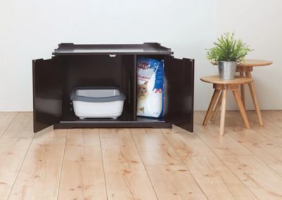 Image showing  Furniture-Style Hidden Cat Litter Box Enclosure and Pet Home Side Table, XL, Brown