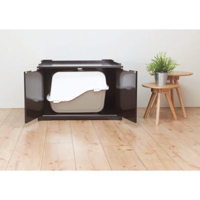 Image showing 11 th TRIXIE Furniture-Style Hidden Cat Litter Box Enclosure and Pet Home Side Table, XL, Brown