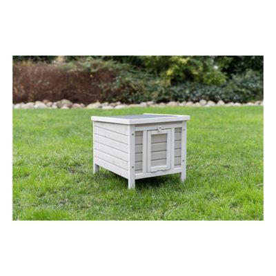 Image showing 7 th TRIXIE 1-Story Weatherproof Outdoor Wooden Cat House with Hinged Roof, Small