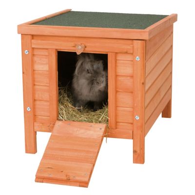 Image showing  Outdoor Wooden Small Animal Home with Hinged Roof and Raised Floor for Rabbits