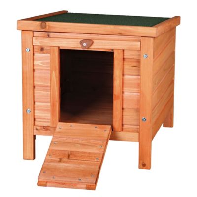 Image showing 6 th TRIXIE Outdoor Wooden Small Animal Home with Hinged Roof and Raised Floor for Rabbits