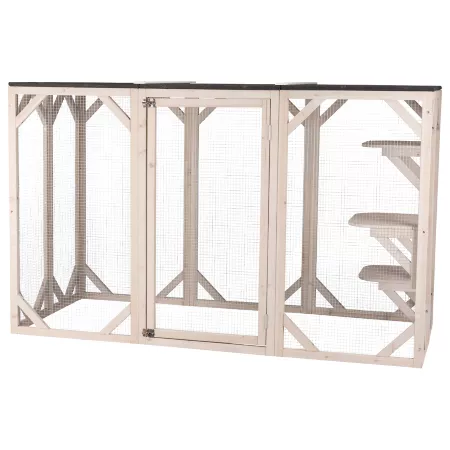 TRIXIE Large Outdoor Cat Catio Enclosure with Roof and Platforms Catios