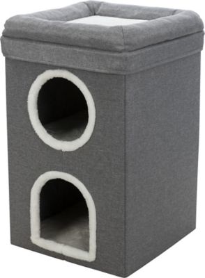 Image showing  Saul 2-Story Cat Condo, Cat Cube, Cat Cave, Scratching Pad, Foldable