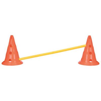 Image showing 10 th TRIXIE Dog Agility Hurdle Cone Set, Portable Canine Agility Training Set, 6 Exercise Cones with 3 Agility Rods
