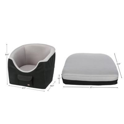 Image showing  Pet Booster Seat, Dog Car Seat, Dog Console Seat Ideal for Small Dogs and Cats, Travel Cat Bed, Black