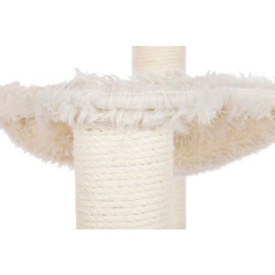 Image showing 11 th TRIXIE 39 in. Baza Junior Cat Tower, Jute Scratching Posts & Plush Covered Condo, Perch, and Hammock, Cream