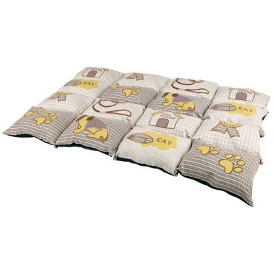 TRIXIE Patchwork 27 x 39 in. Quilted Dog Bed with Non-Slip Bottom, Brown