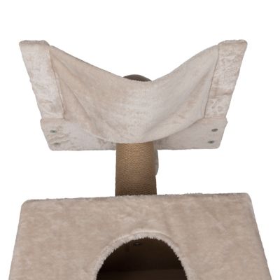 Image showing  Dayna Wall Mounted Cat Tower, Elevated Fun with a Condo, Scratching Post, Hammock and Two Platforms, Griege