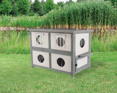 Image showing  Natura 2-Story Weatherproof Elevated Outdoor Cat House, Large Cat Shelter for Multi-Cats