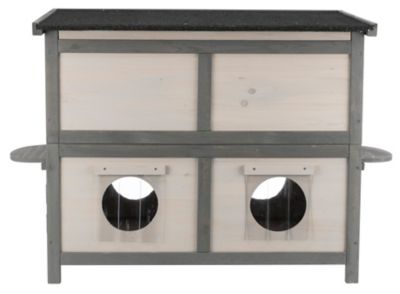 Image showing  Natura 2-Story Weatherproof Elevated Outdoor Cat House, Large Cat Shelter for Multi-Cats